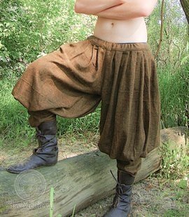 Wooд wide baggy trousers-bloomers from Pasbyxor for Slavs and Vikings