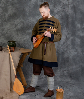 Russian Viking (Varangians) woollen coat/caftan with woollen hems and linen lining
