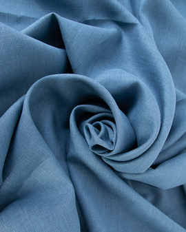 Harbour blue natural linen, 185 g/m²