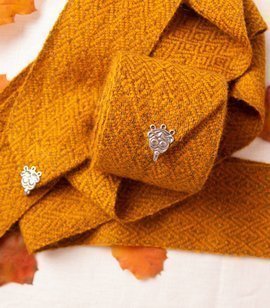 Ręcznie tkane i farbowane wełniane owijacze w diament - 3m