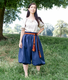 Women's linen bloomers with elasticated waist & cuffs