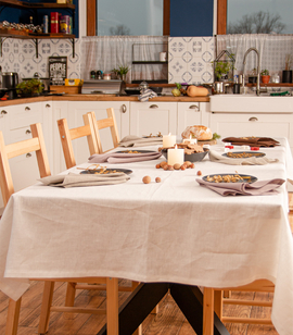 Rectangular linen tablecloth 100x100 cm