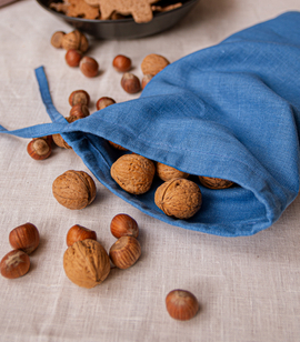 Linen bag for zero waste eco storage