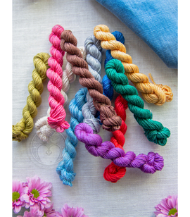 Thin natural silk handicraft threads