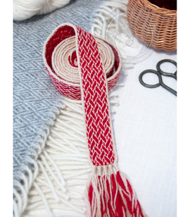 Viking belt with fringes made of 100% wool