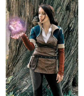 TRISS - Strój damski fantasy do cosplay czarodziejki Triss Merigold z Wiedźmina 3